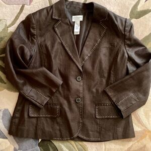 Vintage Villager Brown Blazer size 14